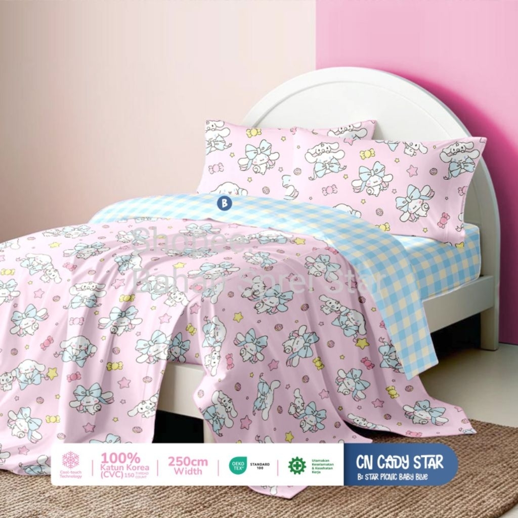 Bahan Kain Sprei Star - CN Candy Star
