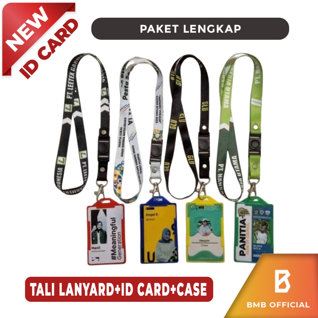 

TALI LANYARD ID CARD CUSTOME SATU PAKET/LANYARD ID CARD DESAIN BEBAS