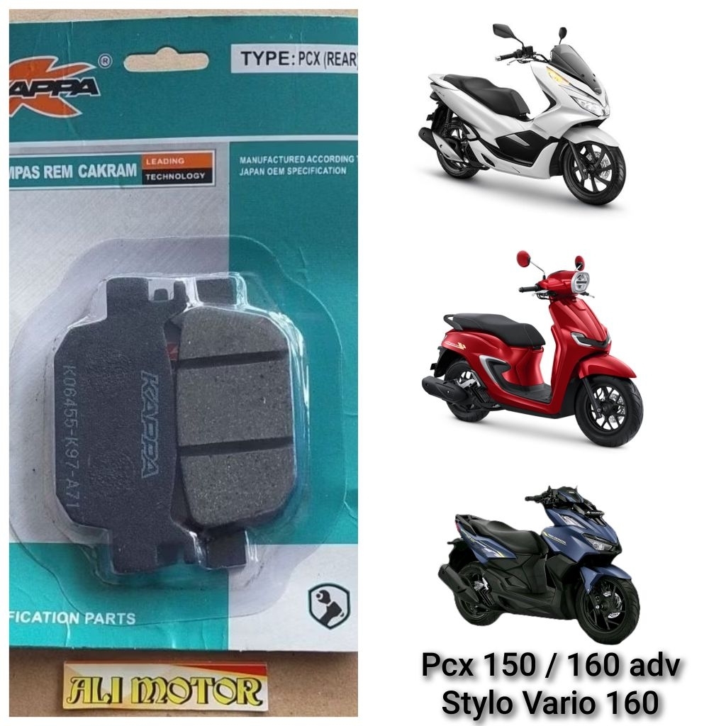 Dispad / kampas rem belakang pcx 150/160 REAR ori KAPPA