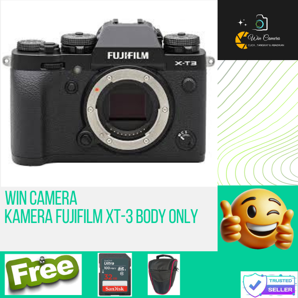 Kamera FujiFilm XT-3 Body Only / Camera Fujifilm / Kamera Mirrorless / Camera Mirrorless