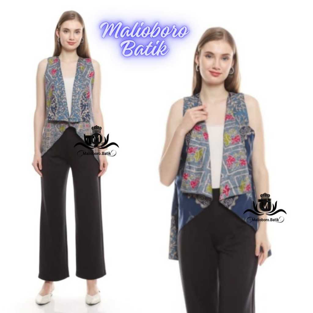 Malioboro Batik - Outer Batik Wanita Modern Outer Batik Cardigan Batik Wanita Bolak Balik