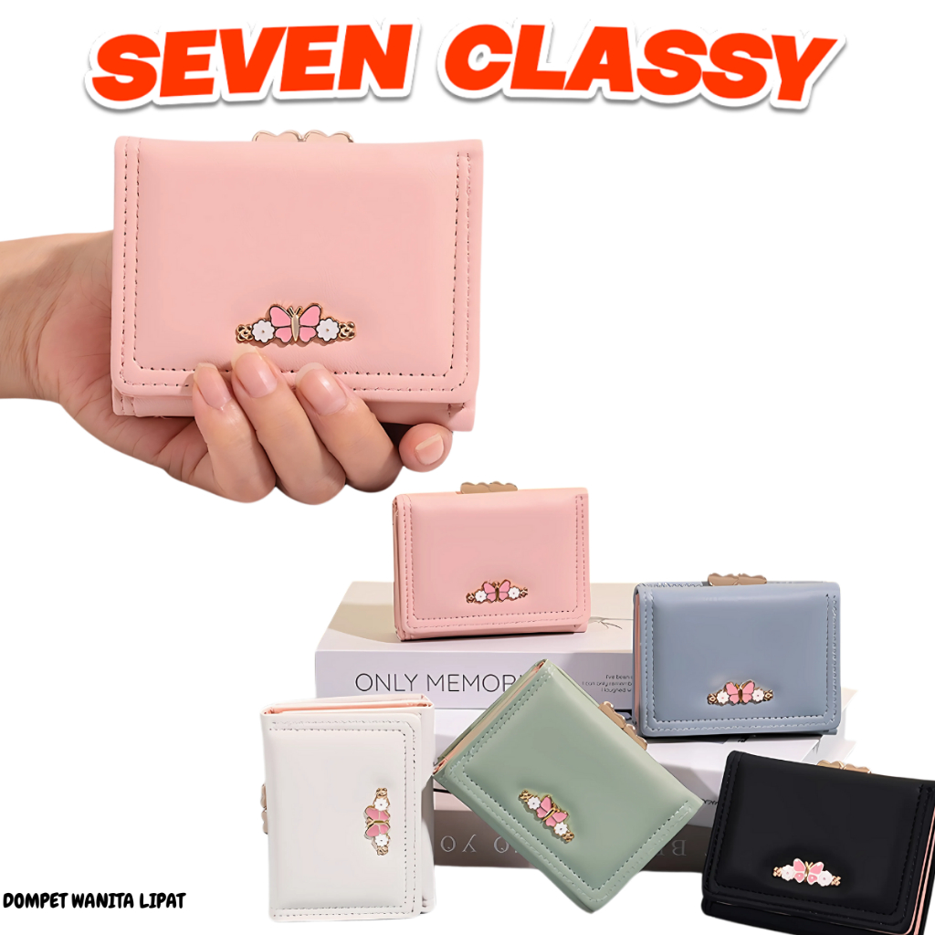SC - DOMPET WANITA LIPAT 890 DOMPET KOIN PEREMPUAN KOREAN STYLE LUCU AESTHETIC DOMPET IMUT IMPOR
