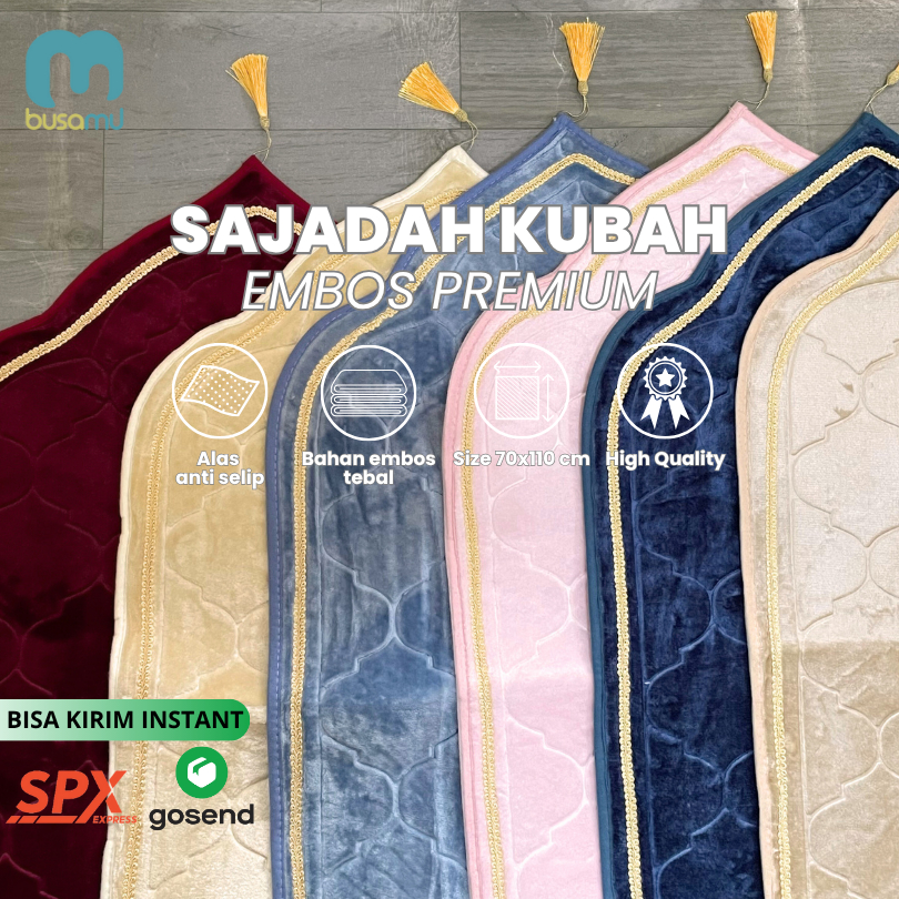 Sajadah Kubah Polos Embos Premium / Sajadah Kerucut Tebal Empuk Premium Ukuran Jumbo