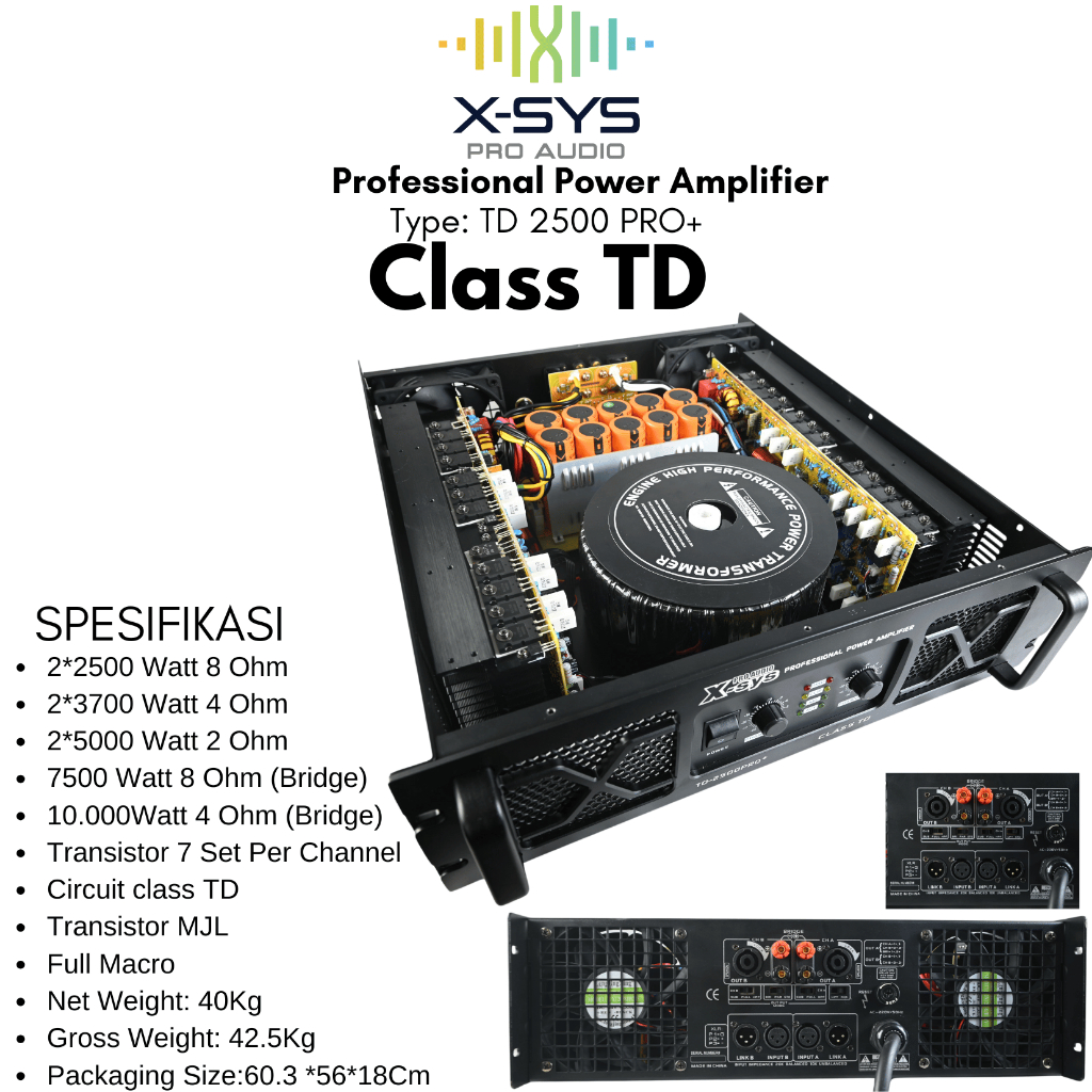 POWER AMPLIFIER XSYS TD2500PRO+ (CLASS TD)