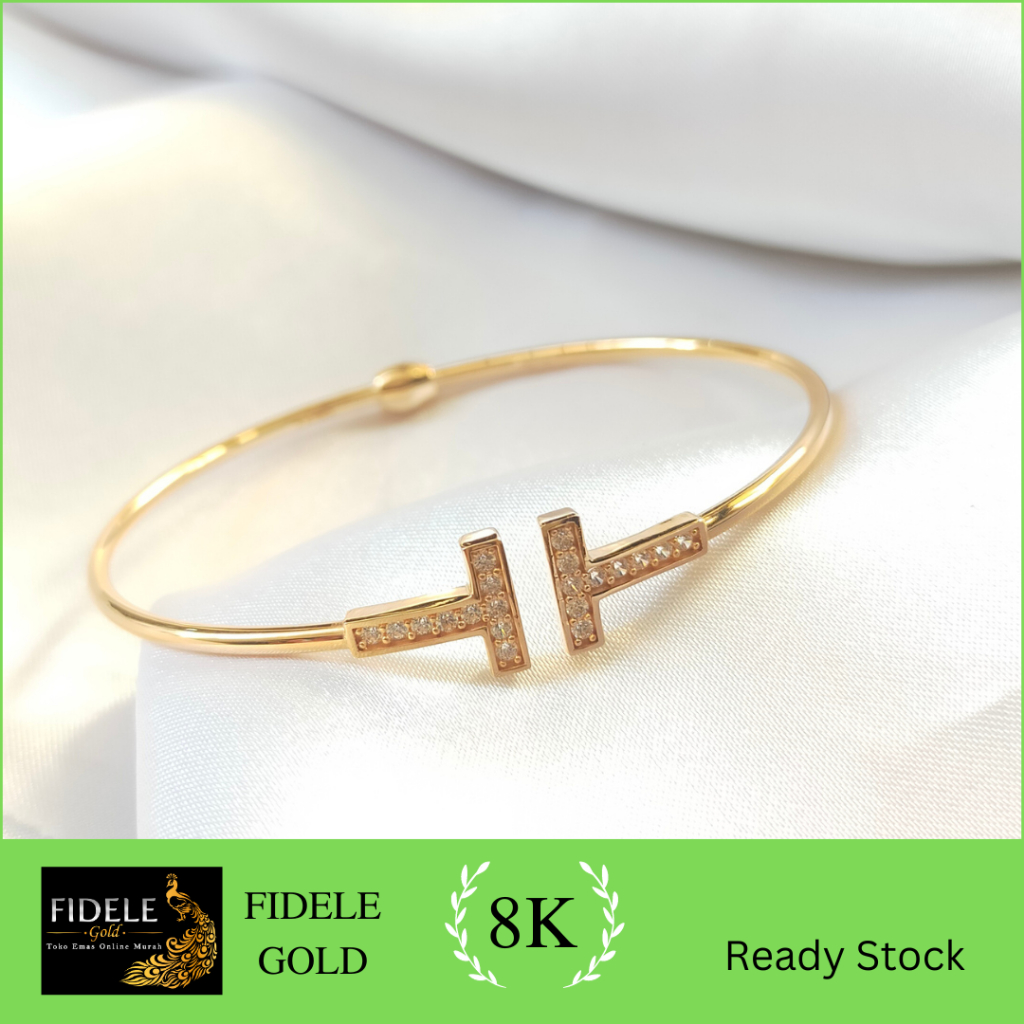Gelang Tifan Wanita Premium emas asli 375 gelang wanita dewasa