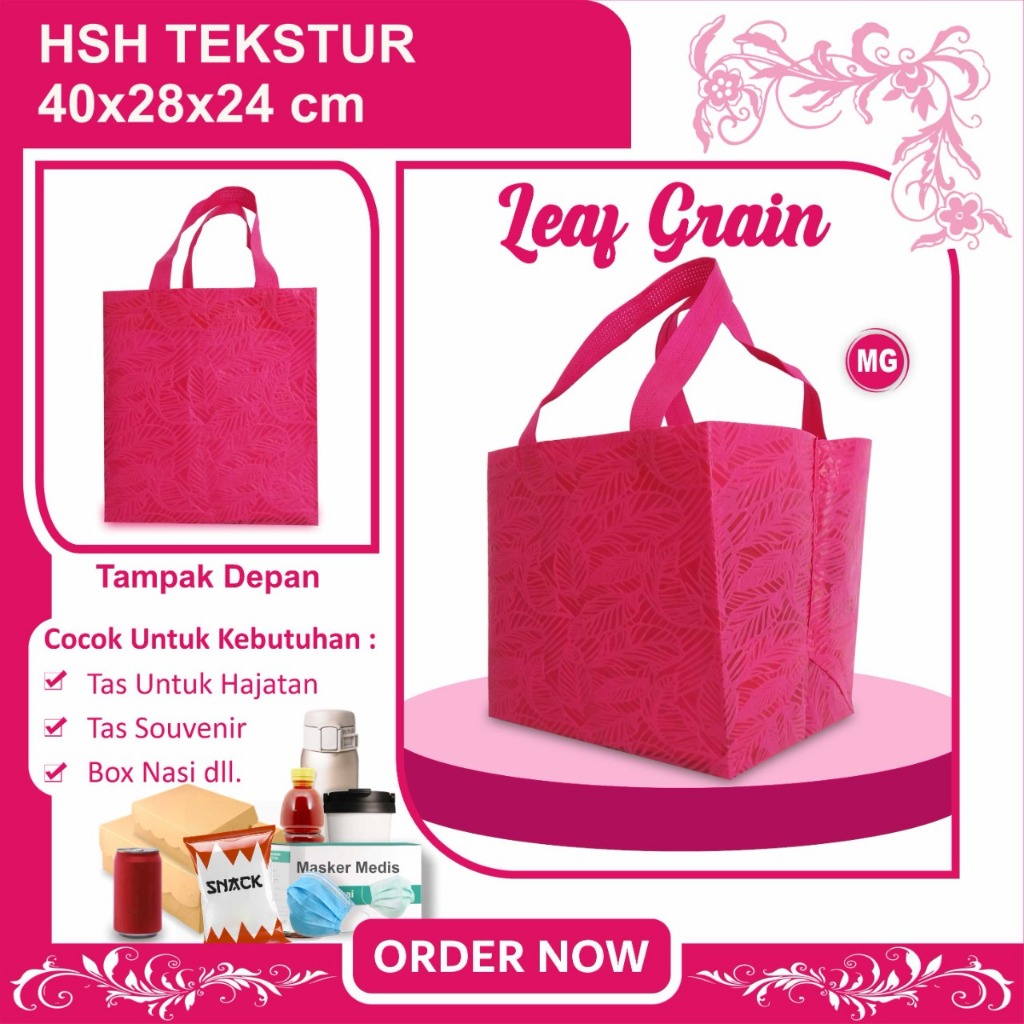 

[LUSINAN] Tas Buat Hajatan Mewah | Tas Nasi Kotak 24x24 Tas Tasyakuran Tas Hajatan Tas Tekstur 40x28x24