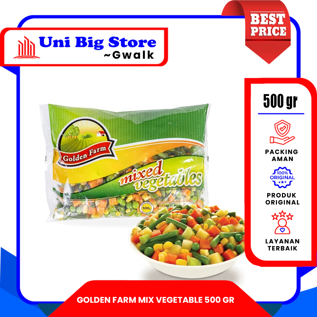 

GOLDEN FARM MIX VEGETABLES SAYUR WORTEL JAGUNG - 500 gr