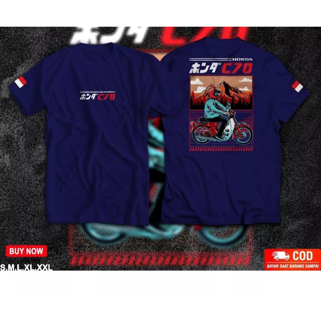 KAOS  HONDA C70 KAOS DISTRO HONDA C70 KAOS PRIA WANITA