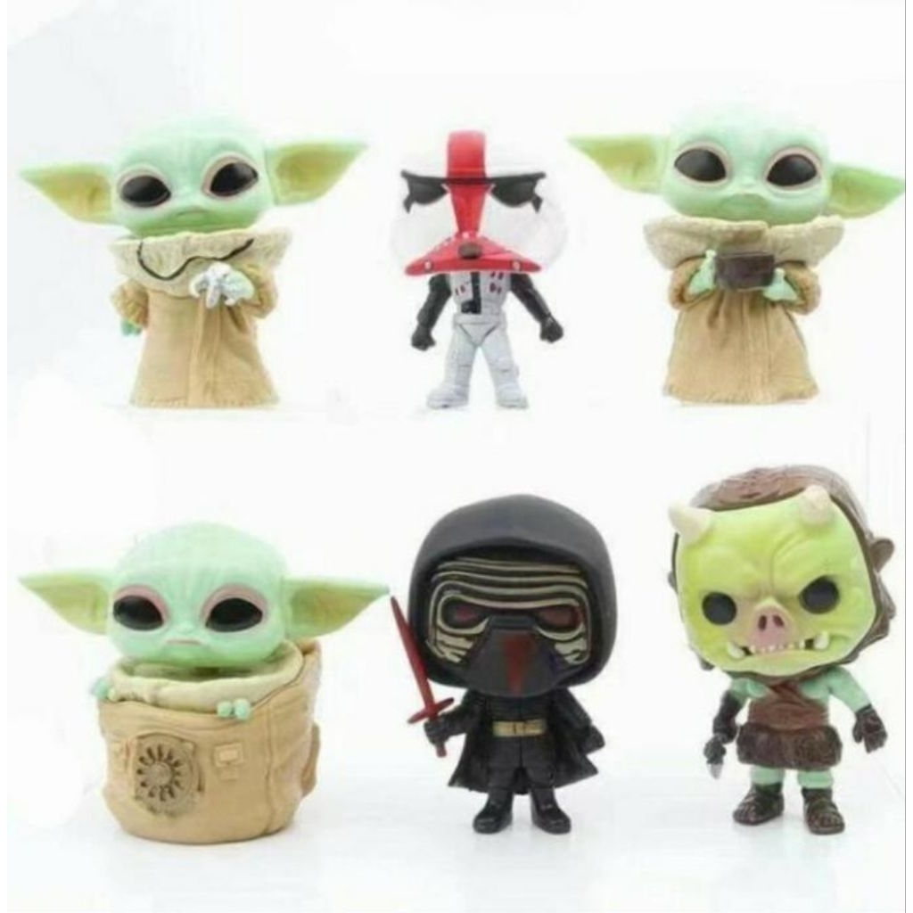 figure funko starwars yoda kylo ren set