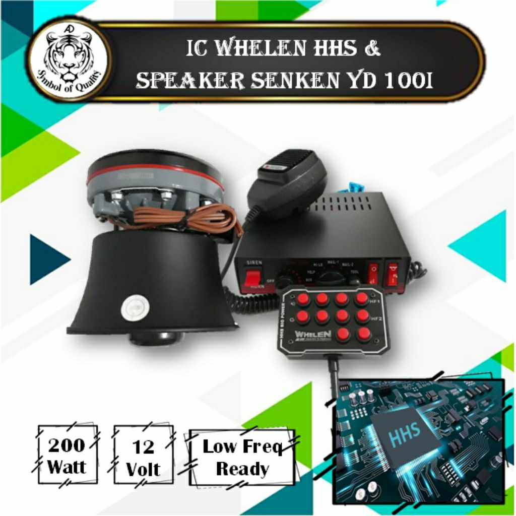 Sirine HHS 200Watt LOW FREQ + Speaker SENKEN YD100I ORI