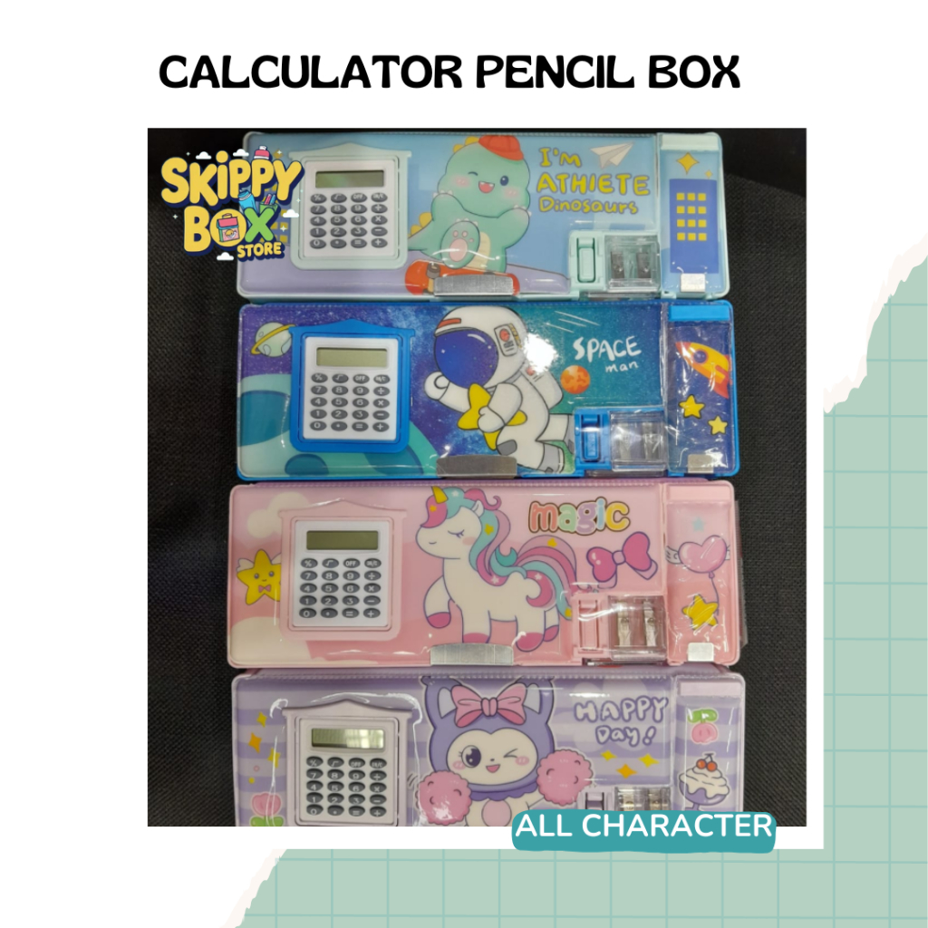 

Kotak Pensil Magnet Kalkulator / Tempat Pensil Karakter Calculator/Pensil Box Karakter Lucu Anak