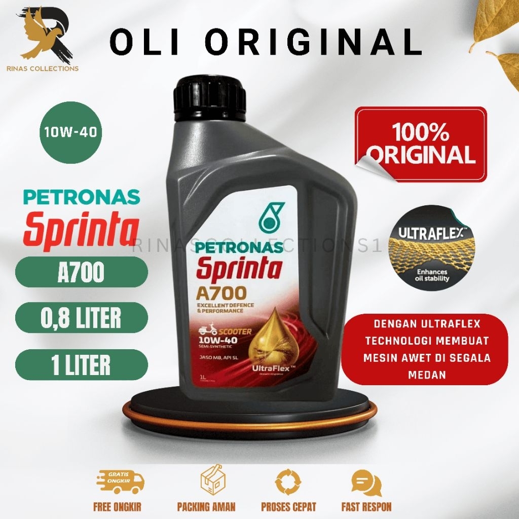 Oli Motor Matic Petronas Sprinta A700 10W40 Ukuran 800ML Dan 1L
