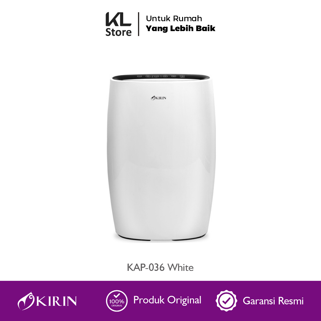 KIRIN AIR PURIFIER KAP-036 / Pemurnian Udara / Filterasi Udara Mikron Terakhir (99.9%)