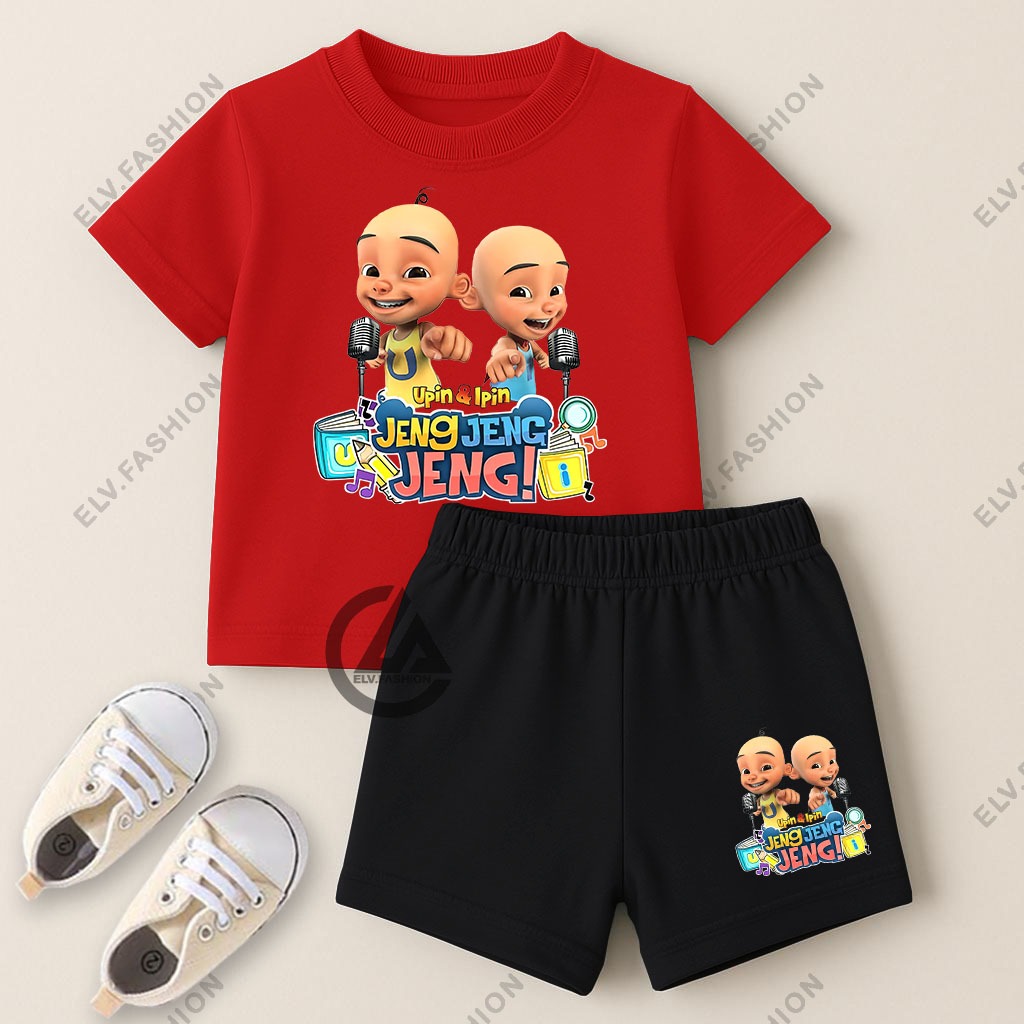 SETELAN ANAK MOTIF LUCU UPIN IPIN JRENG JRENG JRENG
