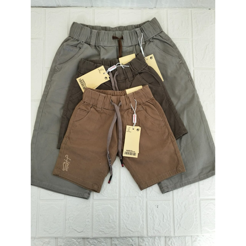 Celana katun anak laki-laki Harico panjang dan pendek pinggang karet / celana cargo harico