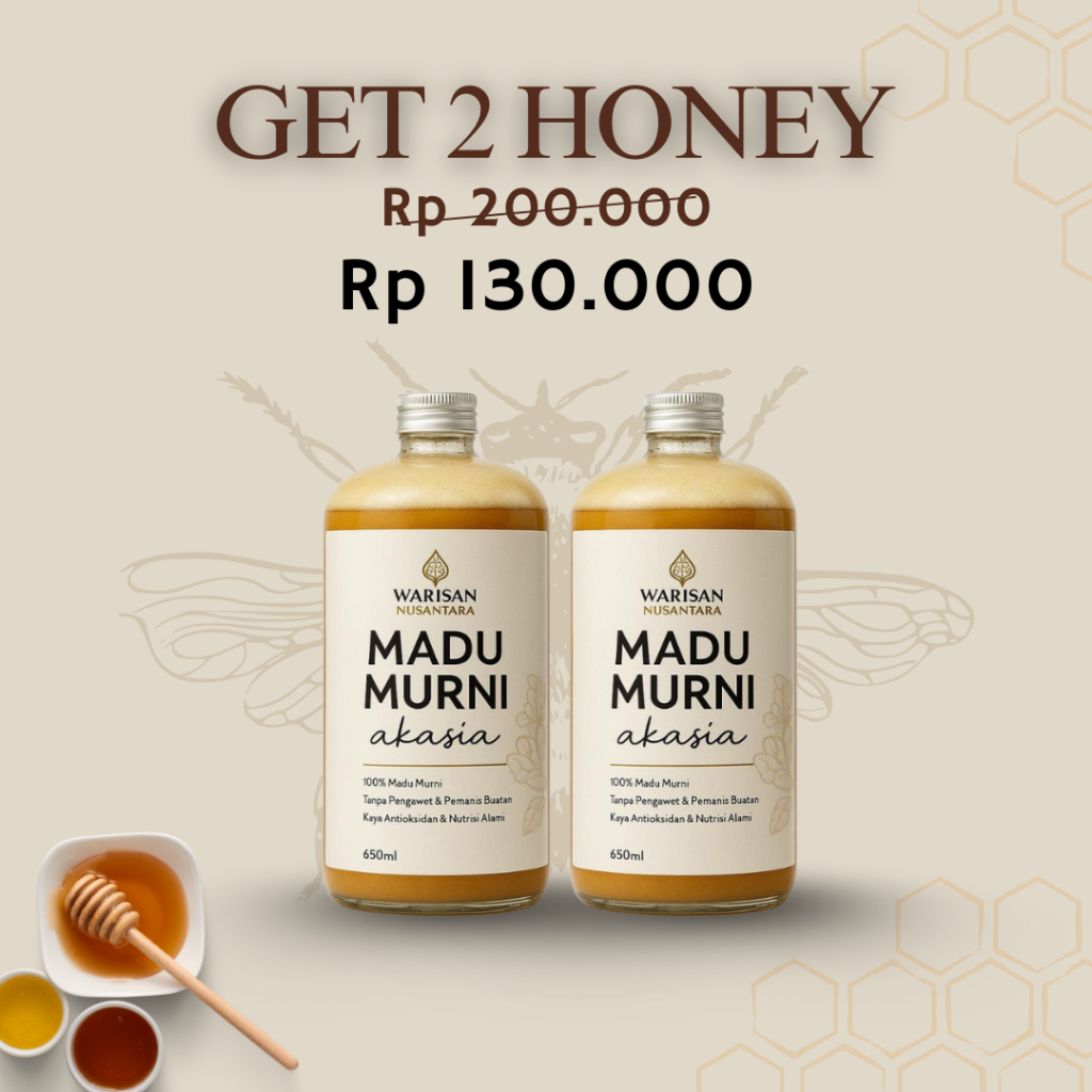 

Warisan Nusantara - PROMO BUNDLING 2 - Madu Murni Akasia Raw Honey 650 Gram