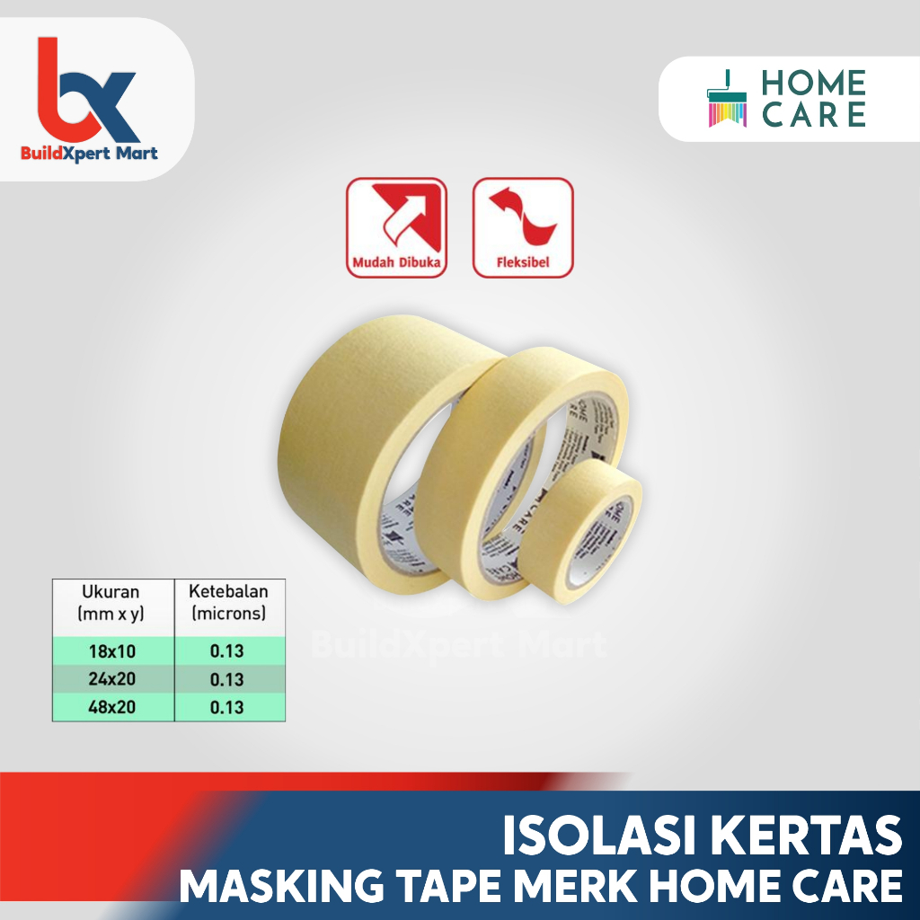 

Isolasi Kertas / Masking Tape Merek Home Care
