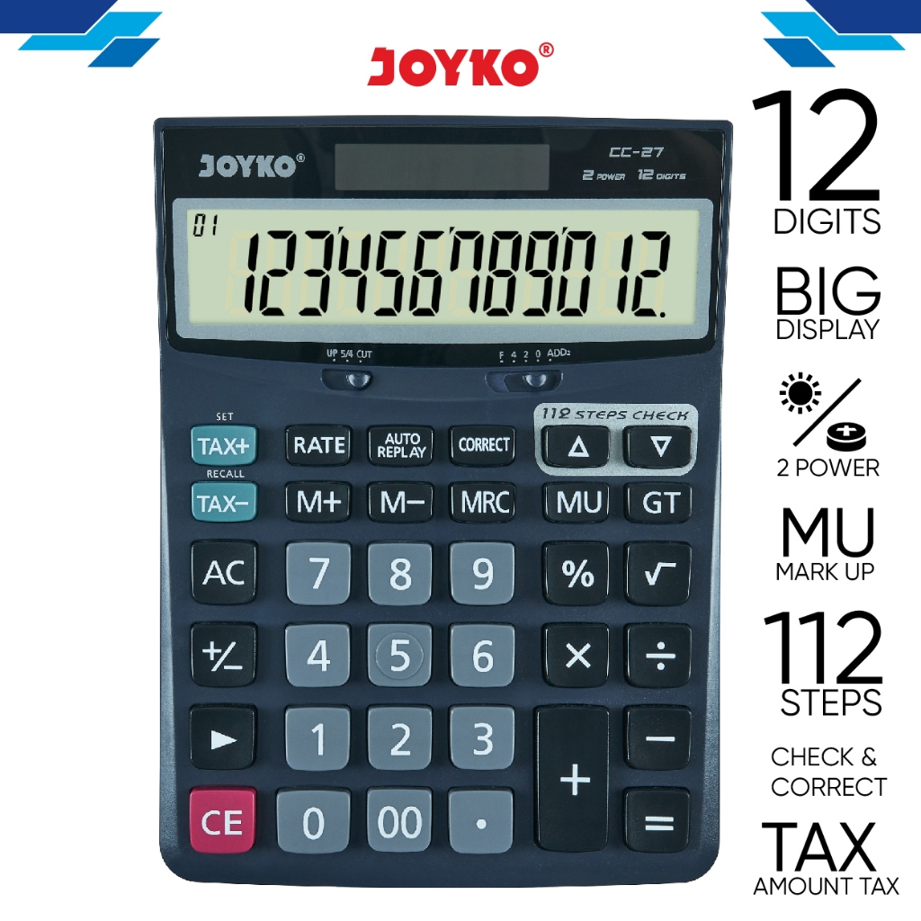 

Calculator Kalkulator JOYKO CC-27 12 Digits [1 PCS]