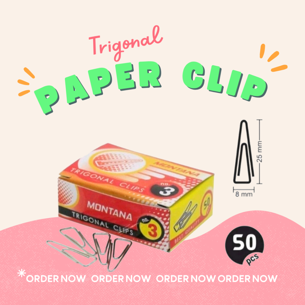 

Trigonal Clip No 3 / Paper Clip / Klip Penjepit Kertas Murah Montana