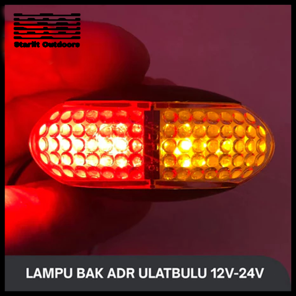 Lampu Penanda Samping LED Caterpillar Tahan Air Merah Kuning ADR45 12V 24V Volvo Scania COD