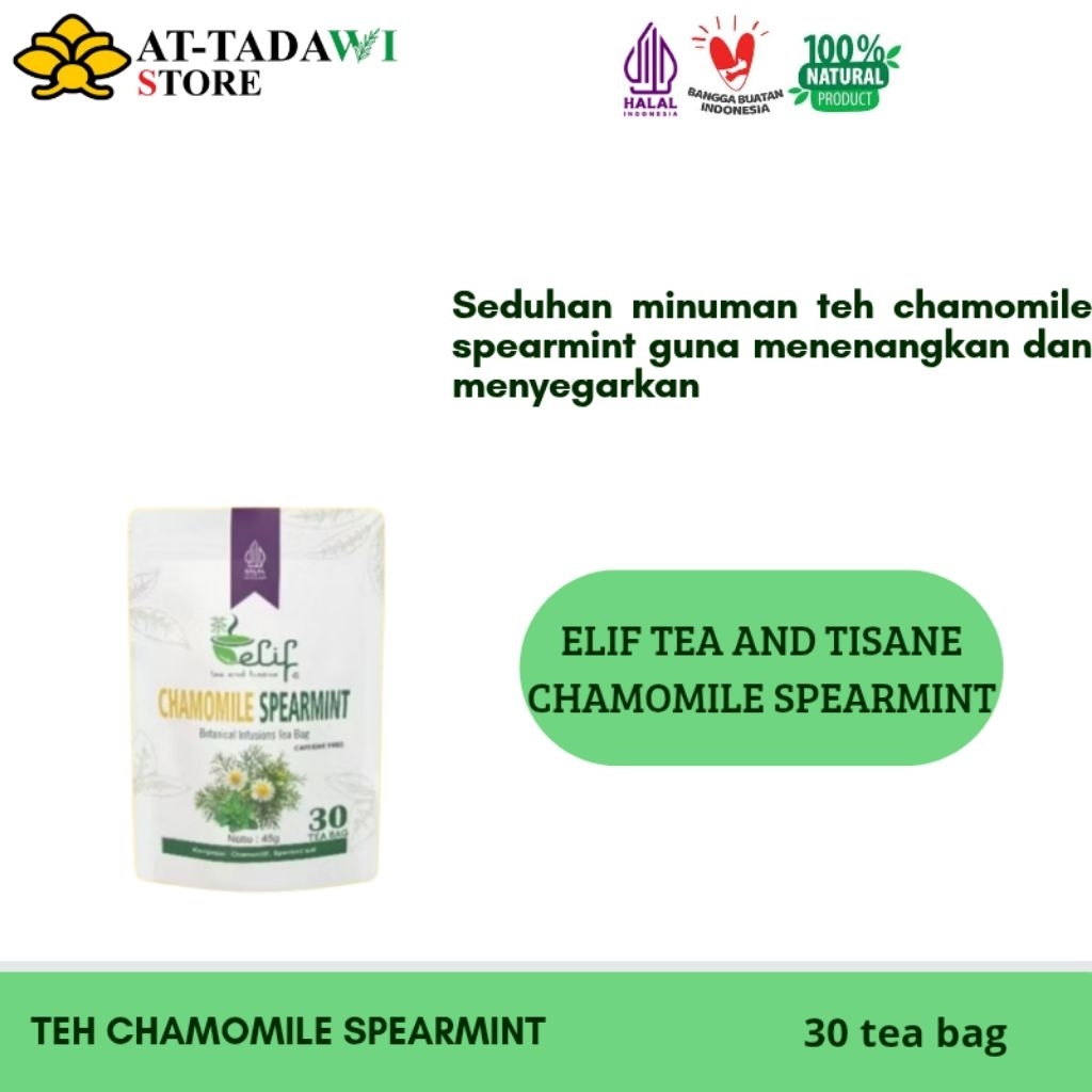 

ELIF TEA AND TISANE CHAMOMILE SPEARMINT LEAF - minuman teh seduh - 30 kantong teh