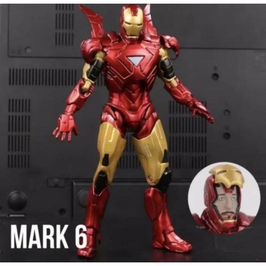 ACTION FIGURE IRON MAN MARK 6 TONY FACE AVENGERS CIVIL WAR IRONMAN