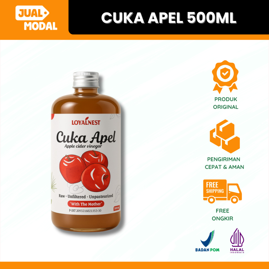 

Loyal Cuka Apel 500mlOriginal - Apple Cider Vinegar Organic
