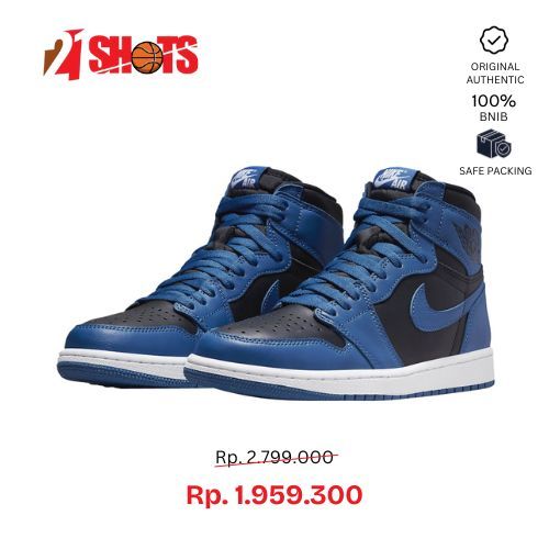AIR JORDAN I RETRO HIGH "DARK MARINA BLUE" SEPATU SNEAKERS PRIA ORI