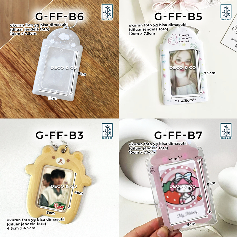 

Fotocard PhotoCard Holder Kpop Polaroid Cahol Card Holder Plastik Mika Lucu Gantungan Kunci Foto
