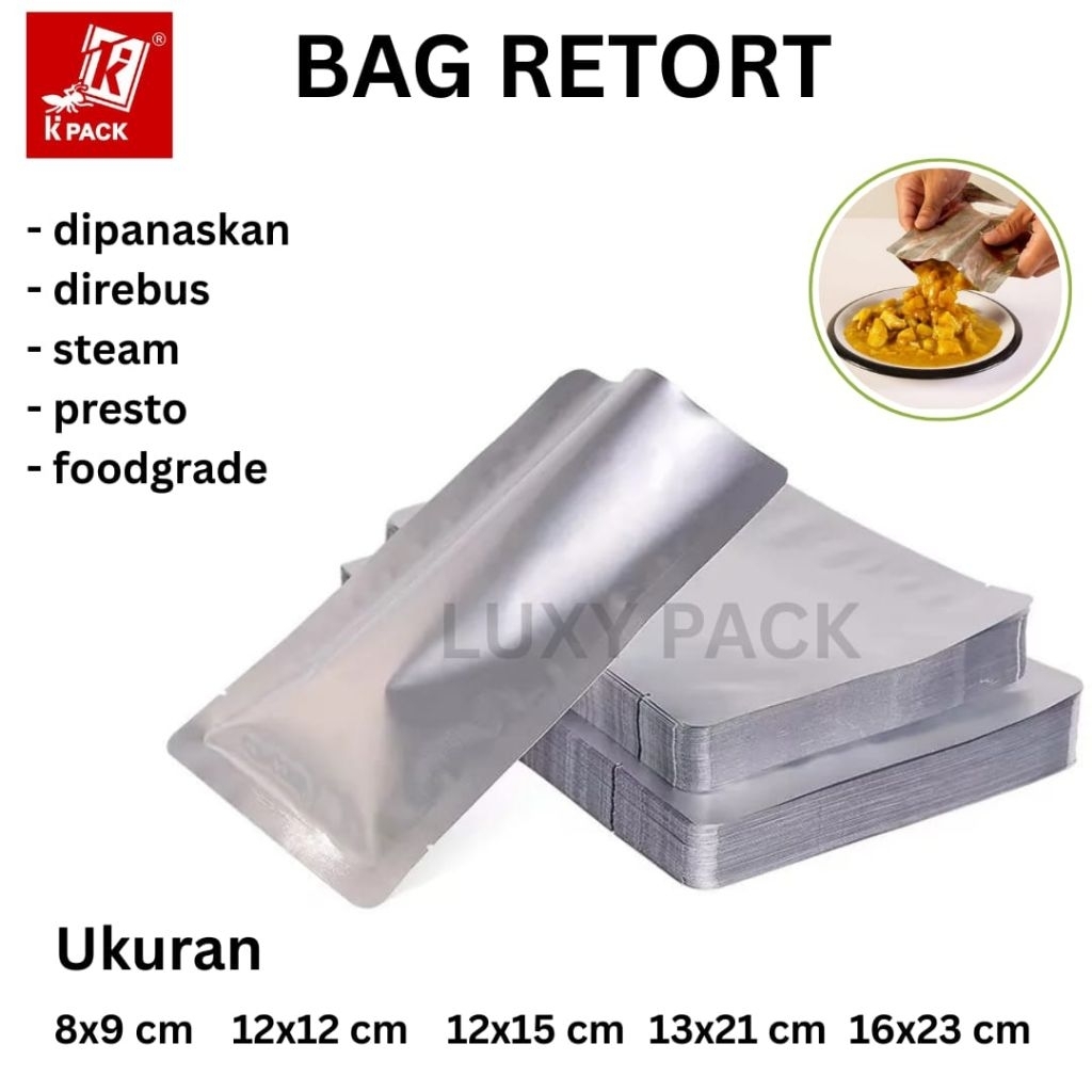 kemasan retort merk kpack/bag retort pack isi 100