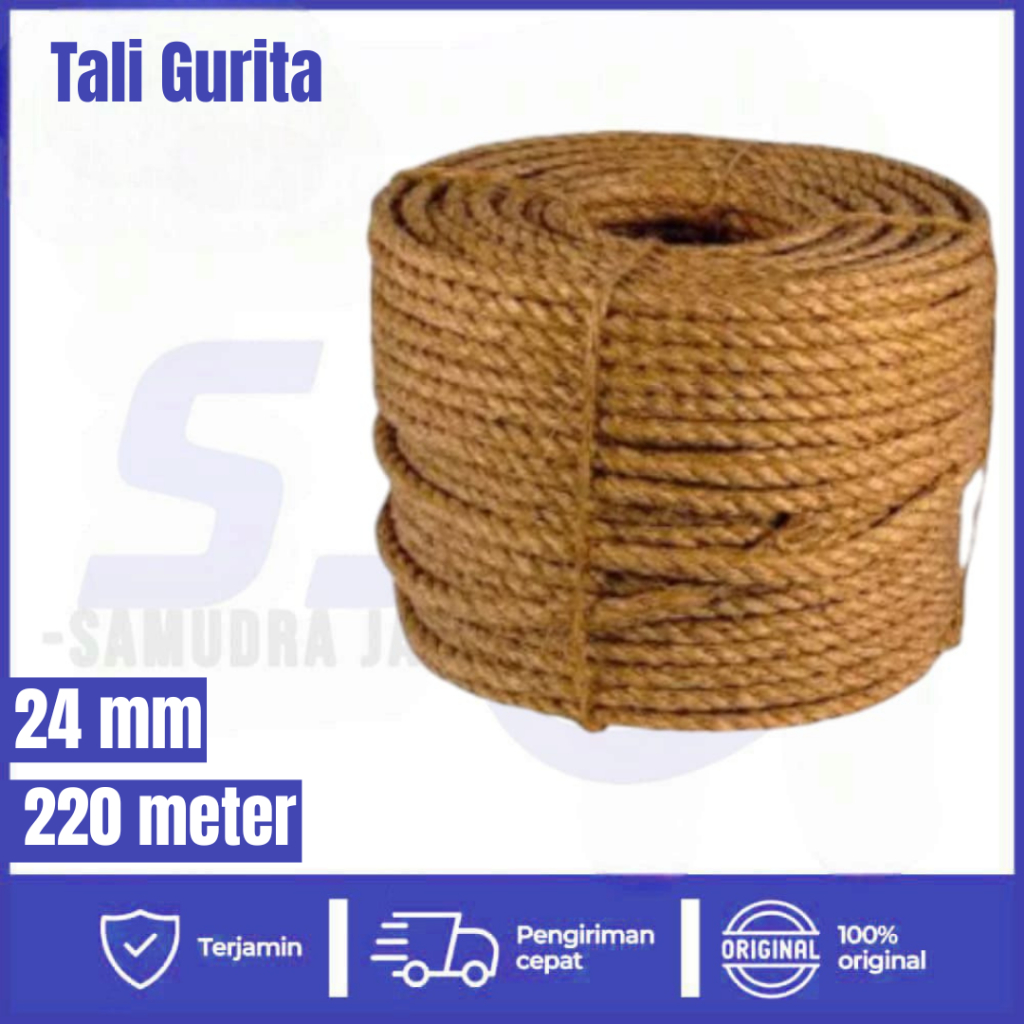 

Tali Tambang Manila 24 mm x 220 Meter Serat Abaka