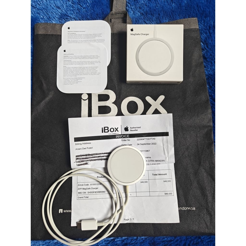 Apple MagSafe Wireless Charger iBox 20w USB type C Original Second