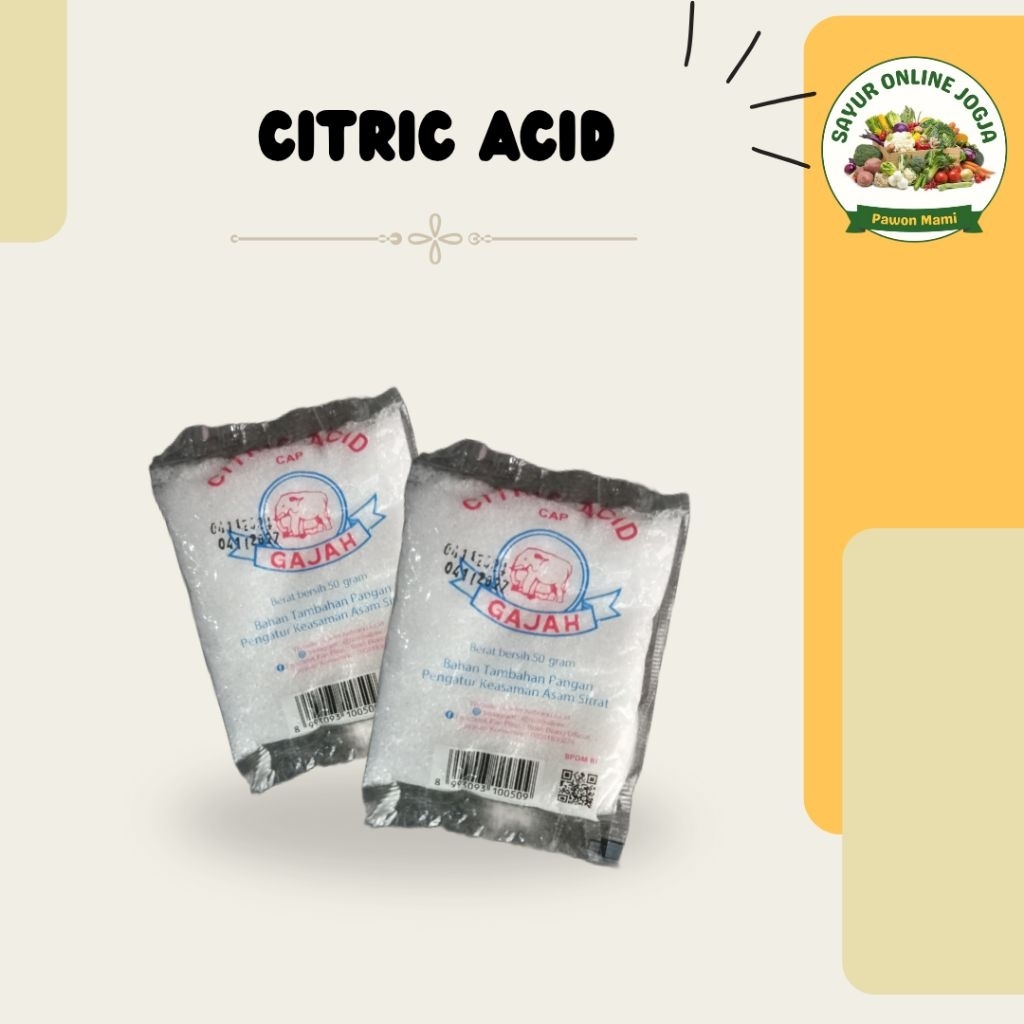 

Citrun acid 50gr - PAWON MAMI SAYUR ONLINE JOGJA