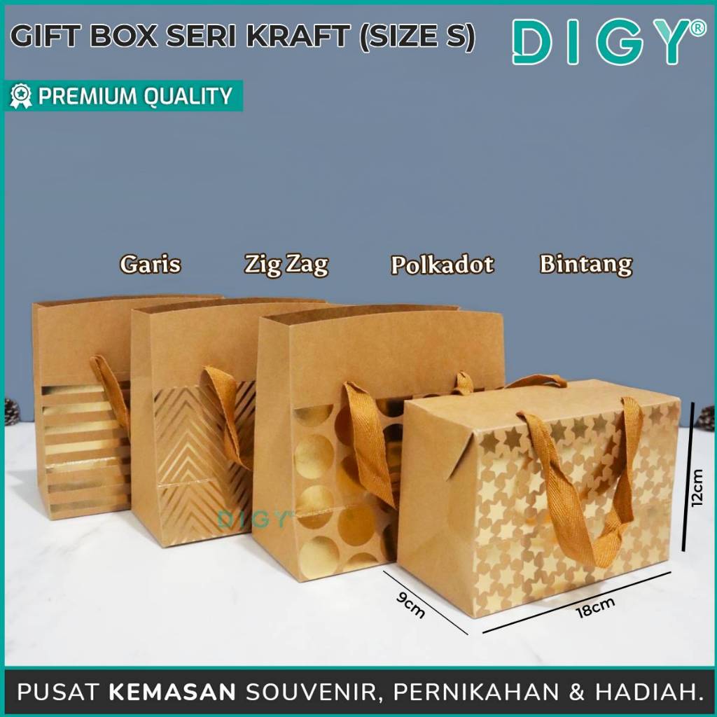 

Paper Box Seri Kraft / Paper Bag Souvenir Ulang Tahun / Gift Box Kraft / Box Hampers / Paper Bag / Box Ultah / Kado Kraft