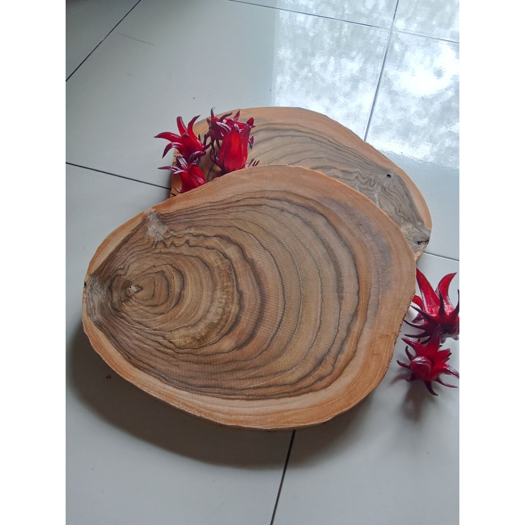 Wood slice, tatakan, telenan Jati asli tua