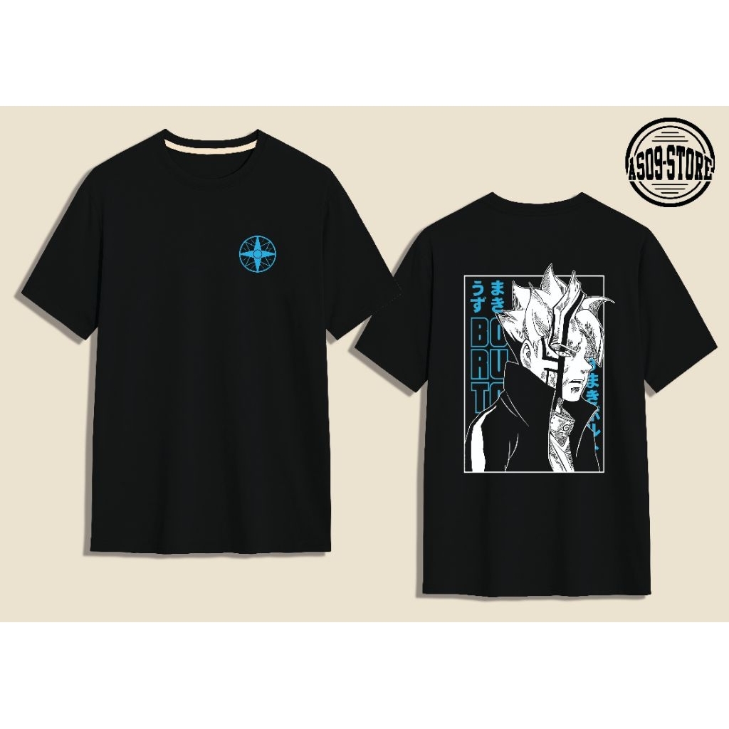 Kaos Tshirt Boruto Mode Momoshiki Naruto Shipudden Depan Belakang