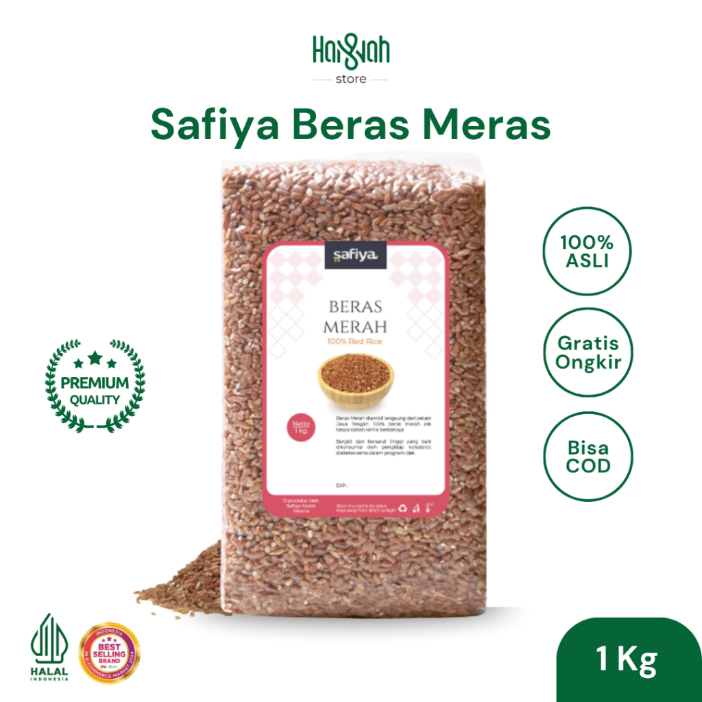 

Safiya Beras Merah 1 Kg Organik Pulen Rendah Gula Diet