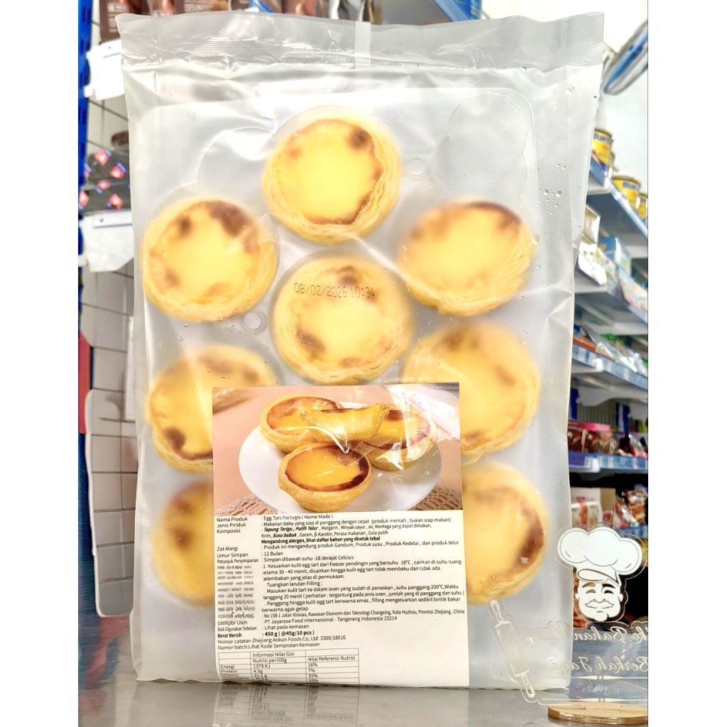 

Egg Tart Portugis 10pcs siap Makan/Egg Tart Portugis 45gr x 10pcs