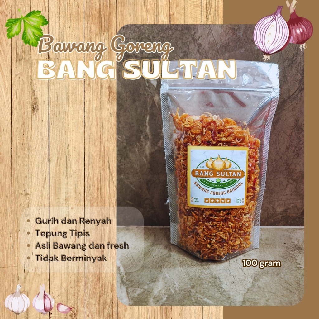 

BAWANG GORENG ASLI PREMIUM TANPA PENGAWET DAN TANPA CAMPURAN 100GR