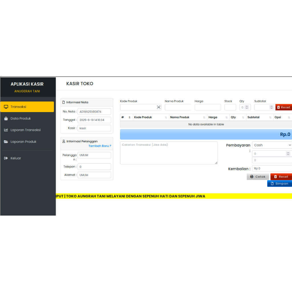 cd source code aplikasi kasir / pos (point of sales) berbasis script web php - berbahasa indonesia -