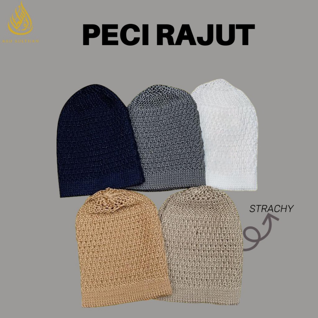 PECI RAJUT PUTIH POLOS / PECI RAJUT POLOS / PECI RAJUT MUSLIM / PECI RAJUT MURAH