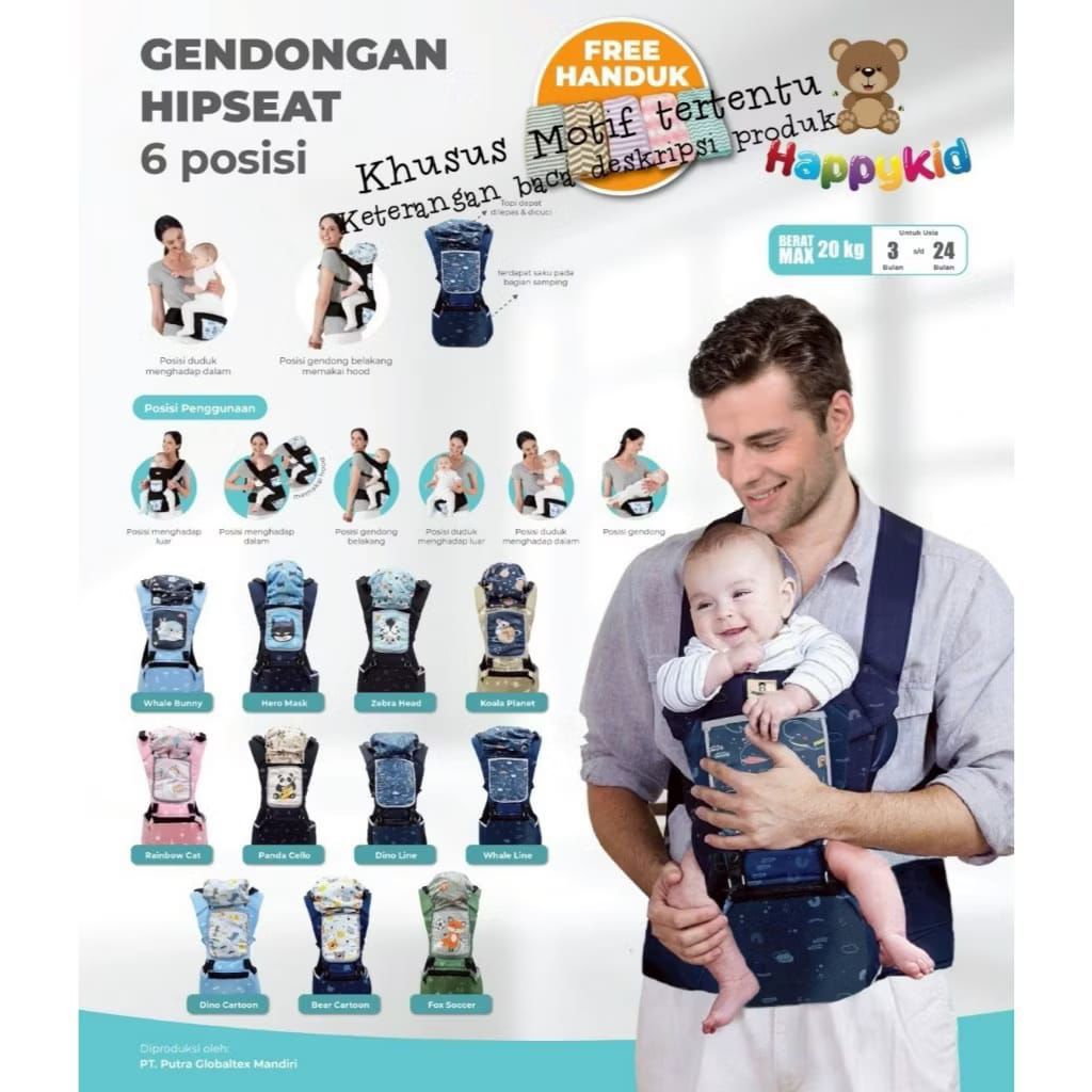 GENDONGAN HIPSEAT BAYI 6 In 1 gendongan bayi pakai dudukan