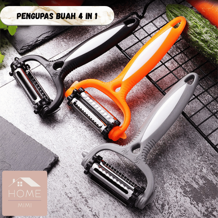 [MIMI] PEELER SAYUR DAN BUAH 4 IN 1/PENGUPAS BUAH DAN DAYUR 360º 4 MODE/ROTO PEELER 4 IN 1/PEELER