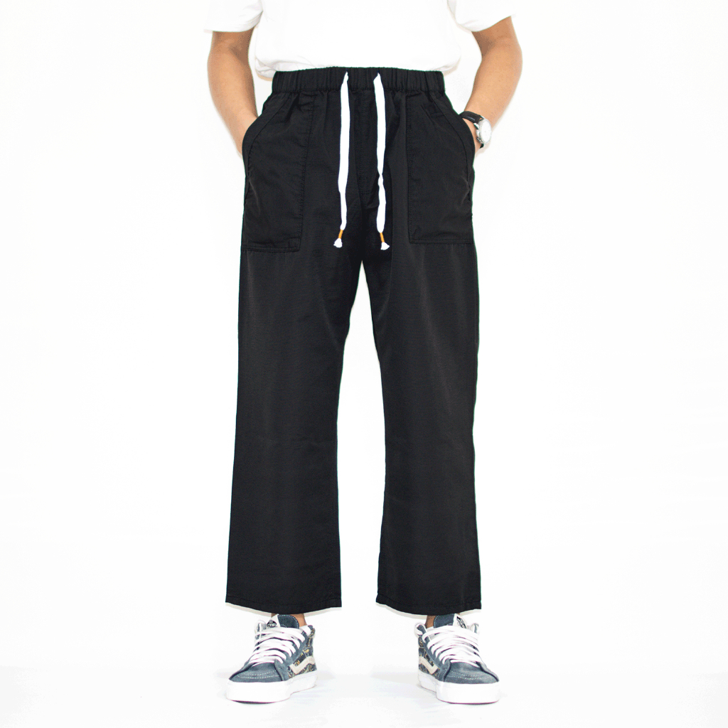 BASMALA - Celana Panjang Pria Warna Hitam Celana Sirwal Sholat Celana Dalaman Gamis Pria Dewasa