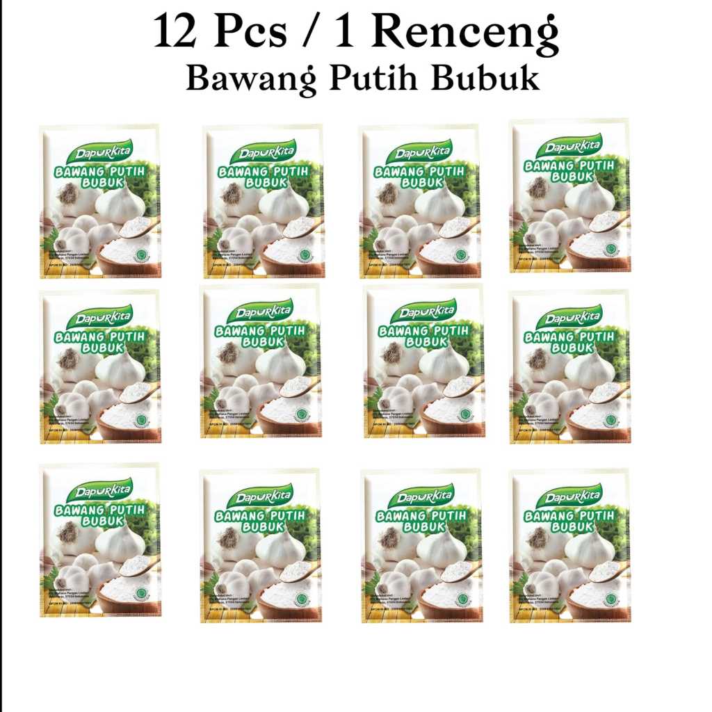 

1 Renceng 12 PCS Bawang Putih Bubuk Bumbu Dapur Instan