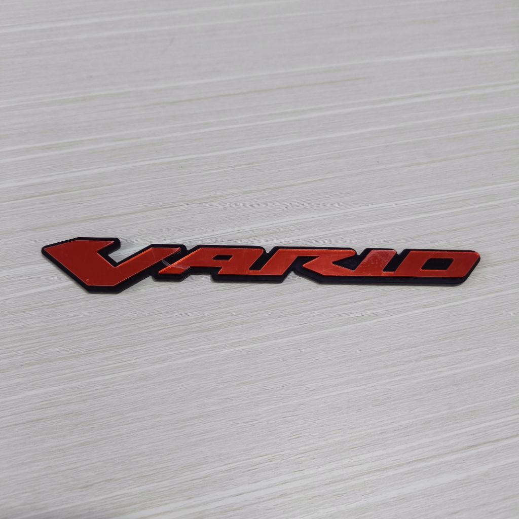 EMBLEM VARIO STANDART MERAH HONDA VARIO STIKER AKRILIK MIRROR DOUBLE TAPE EMBLEM