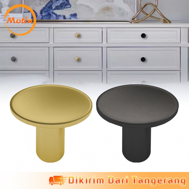 Tarikan Knob Bulat Gold Lemari Pegangan Pintu Handle Knob Laci
