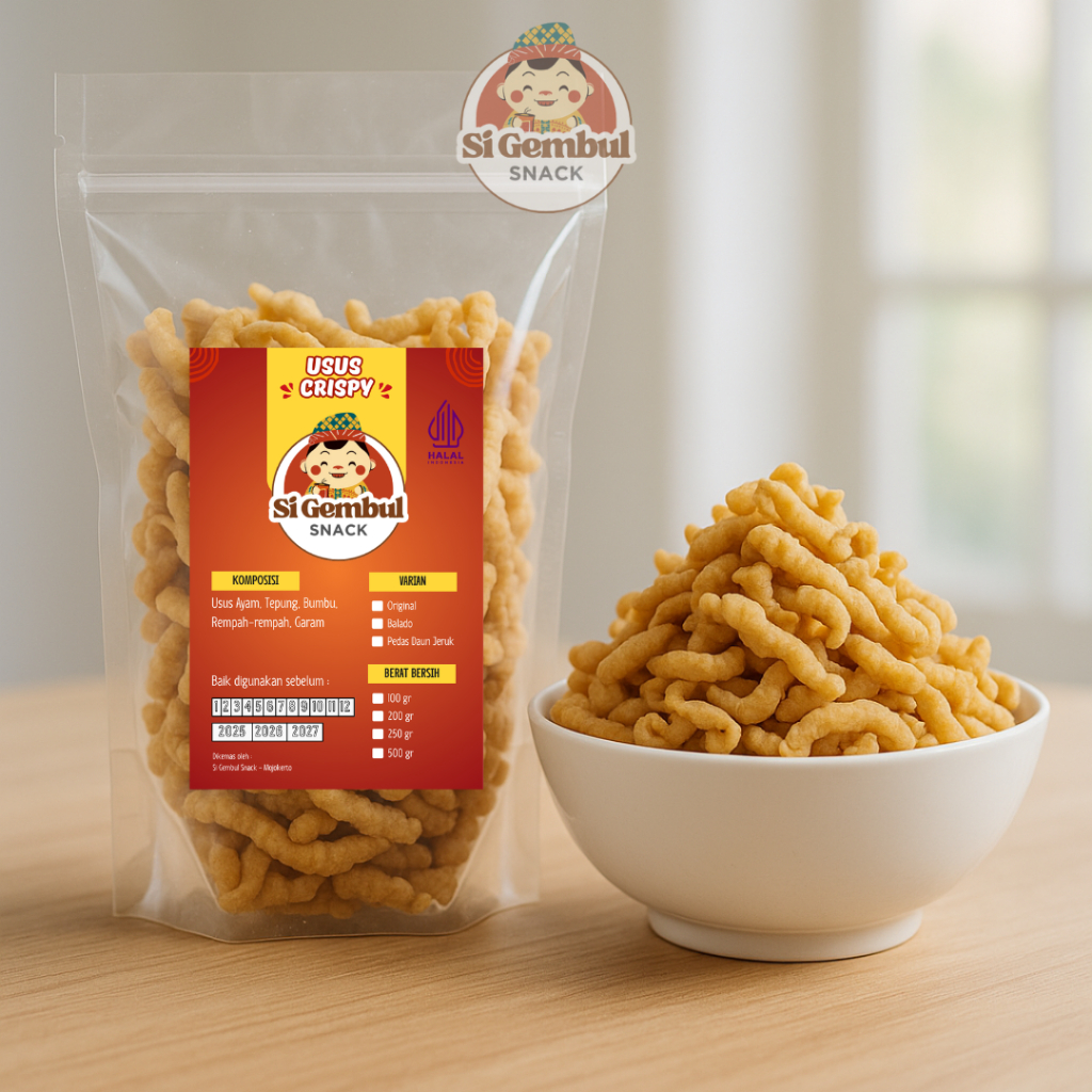 

Keripik Usus Crispy Original Renyah Gurih 250gr - Cemilan Kriuk Khas Indonesia