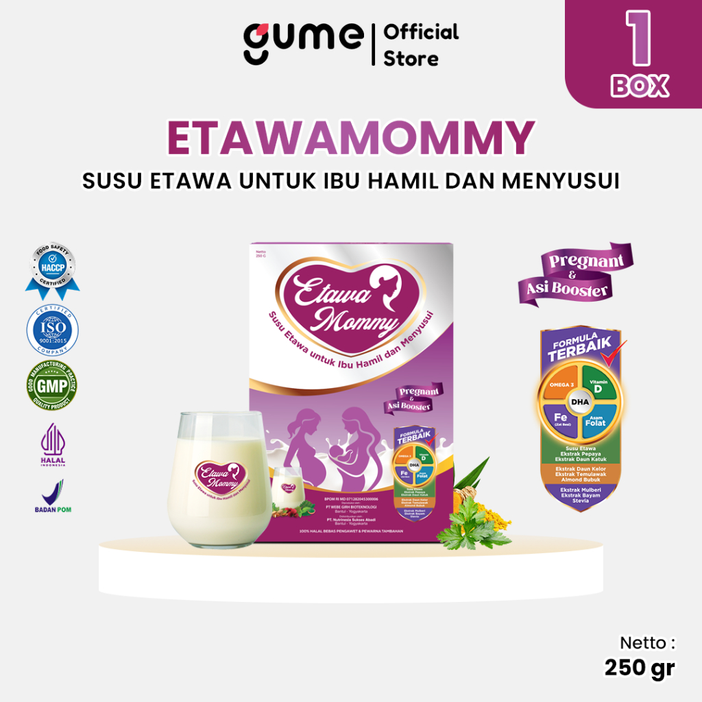 

Etawa Mommy Susu Etawa Untuk Ibu Hamil dan Menyusui Kemasan 250gr Paket 1 Box