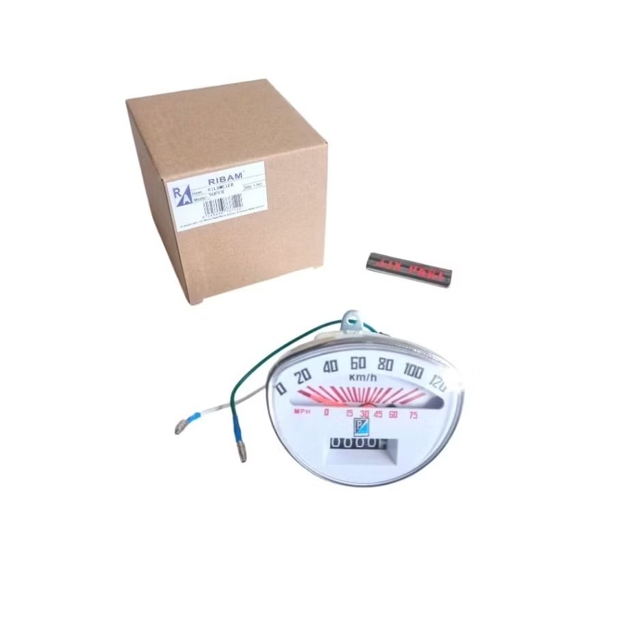 SPEEDOMETER KILOMETER ASSY VESPA NEW SUPER SPRINT 1970 - 1978 PUTIH